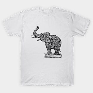 Elephant On A Book T-Shirt